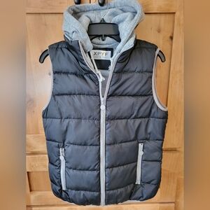 XPYF puffer vest with Lululemon logo